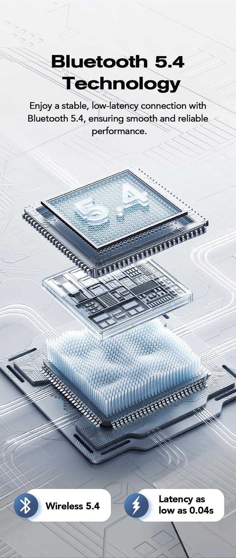 HTC NE25 Translation Earbuds, Real-time Translation, Open Wireless Bluetooth Headphones, Supports 134 Languages ​​with App, Vibrant Color Touchscreen, OWS Technology, Integrated Microphone, High-Quality Sound, Compatible with iOS and Android