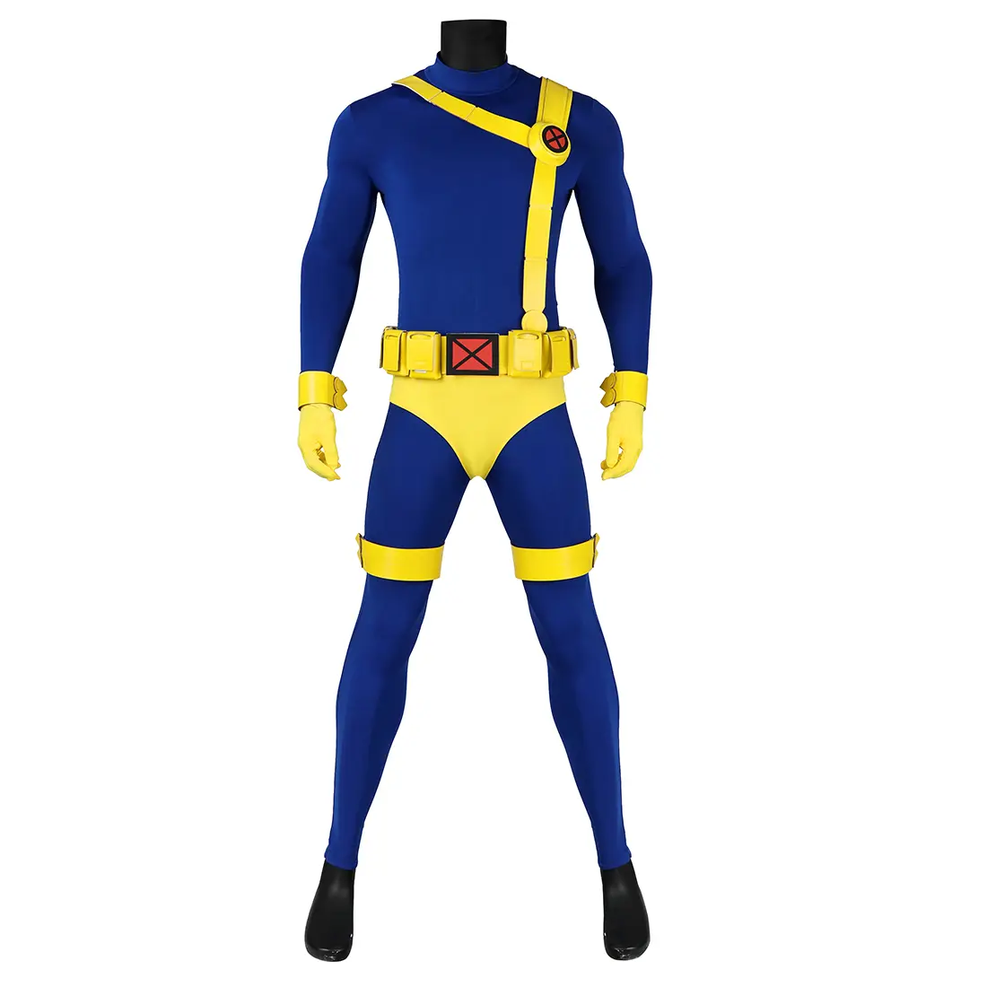 ECOSLAND Men's Original Scott Summers Cyclops Costume Jumpsuit - Aesthetic Love Clothes for Halloween, Birthday Events