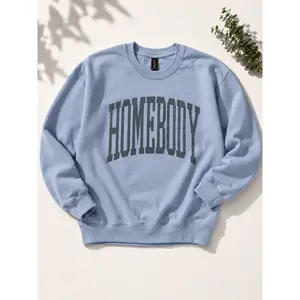 Plus/Reg Long Sleeve "Homebody" Graphic Sweatshirt