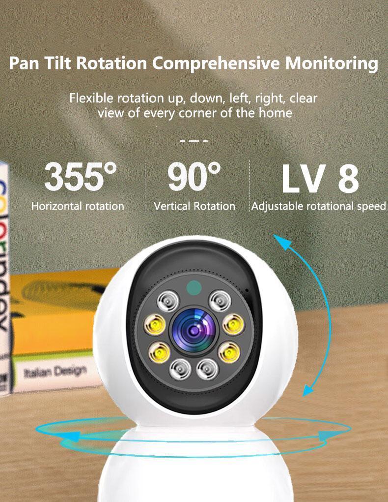 3MP 2K Window Camera,2.4GHz & 5GHz WiFi Indoor Cameras for Home Security with  Night Vision,Person & Motion Detection,24/7 Recording,Easy & Quick Install