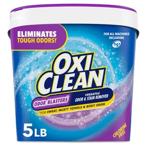 OxiClean Odor Blasters Versatile Odor and Stain Remover Powder 5 lb Chlorine-Free Oxygen-Based Laundry Booster for Tough Stains and Odors