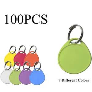 100PCS Stylish Water Drop Shaped Key Ring Key Tag, Colorful Key Tags, for Labeling Round Plastic Key Chain Tags with Split Rings Sturdy Item Identifiers tiktokshopspringglowup