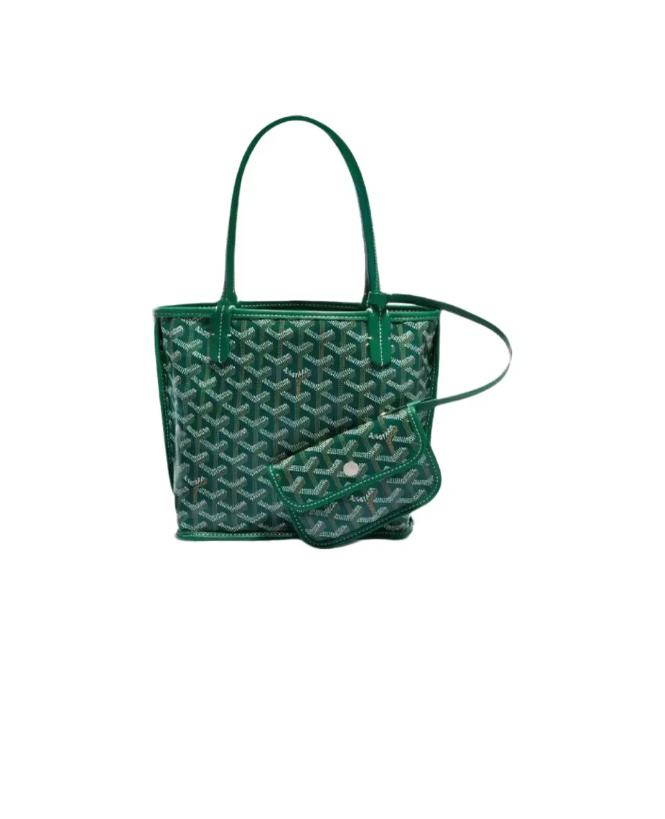 Pre-owned Goyard Anjou Tote Bag Green Mini Tote Bag