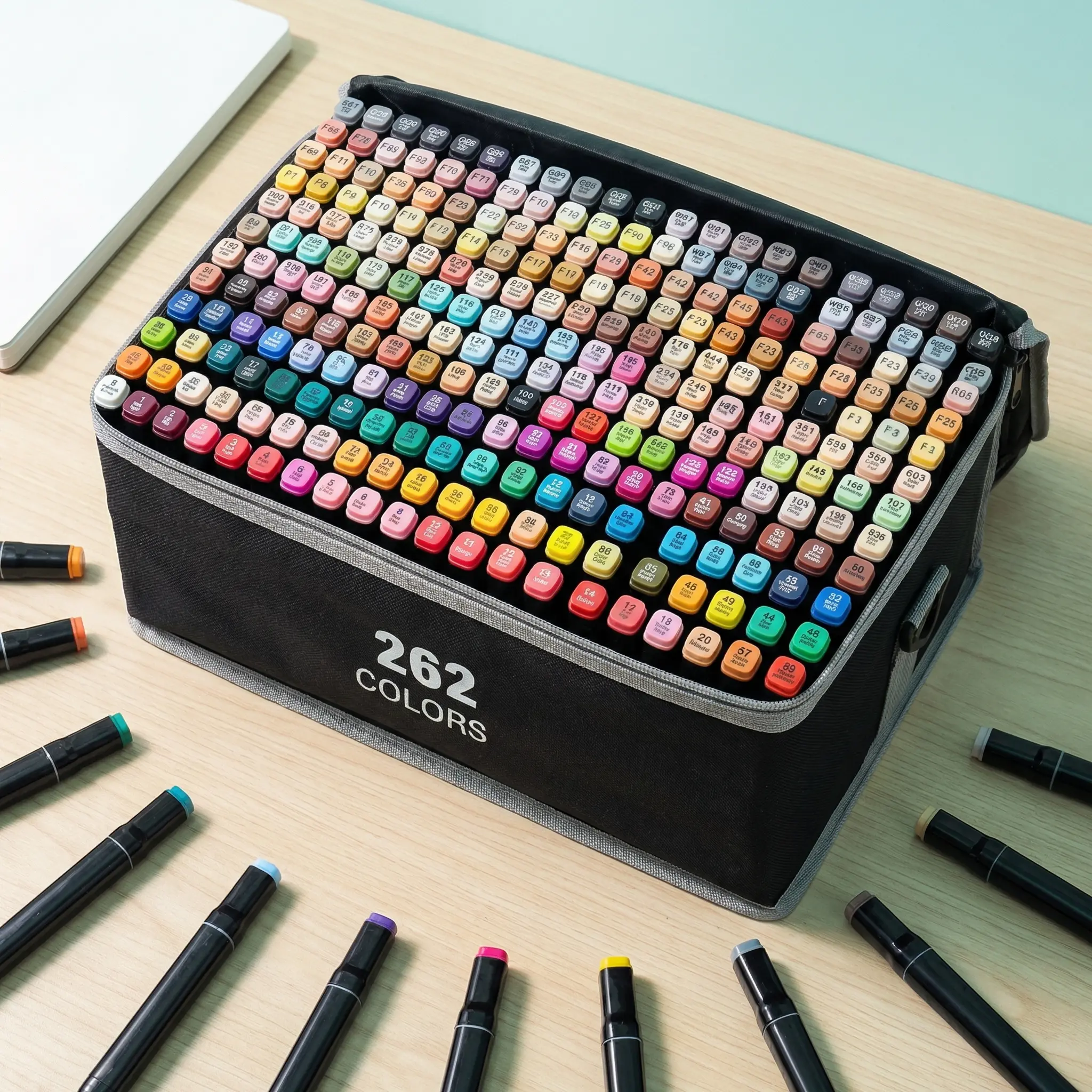 KIDGENIUS Dual-Tip Alcohol Color Markers Gift Set - Professional Quality, Includes Brown & Skin Tones, Watercolor Brush Pen for Fine Detailing & Large Area Coloring, Ideal Easter Gift for Kids