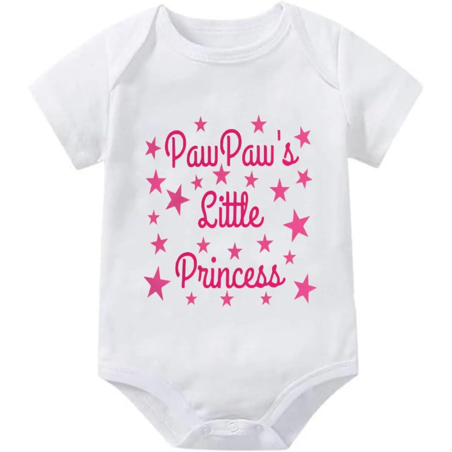 Pawpaw's Little Princess Infant Baby Outfits Short Sleeve Newborn Baby Clothes