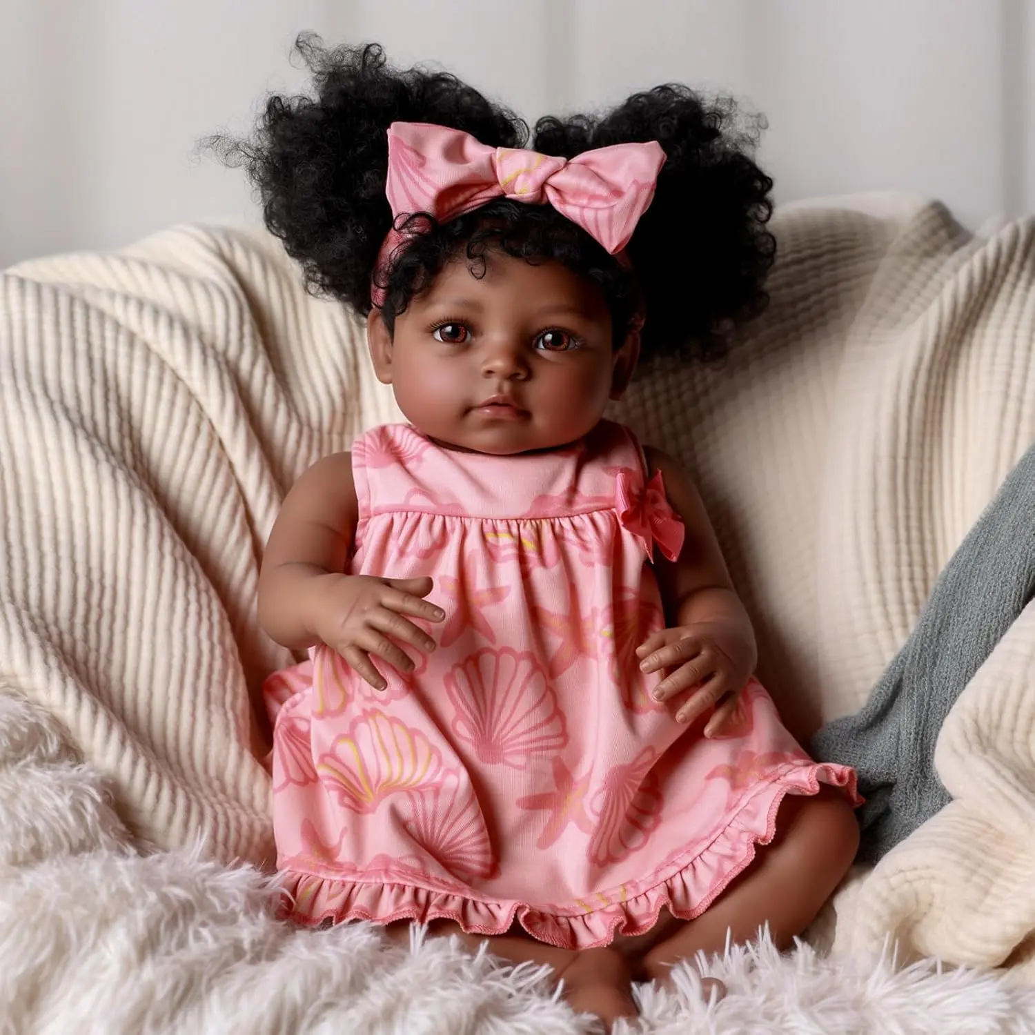 #Summervibes#DealsForYouDays BABESIDE Lifelike Reborn Baby Dolls 20Inch Fabric body+vinyl limbs Real Life Baby Dolls with Toy Accessories For kids Age 3+ Suitable gifts for Mother's Day Valentine's Day Children's Day & Christmas