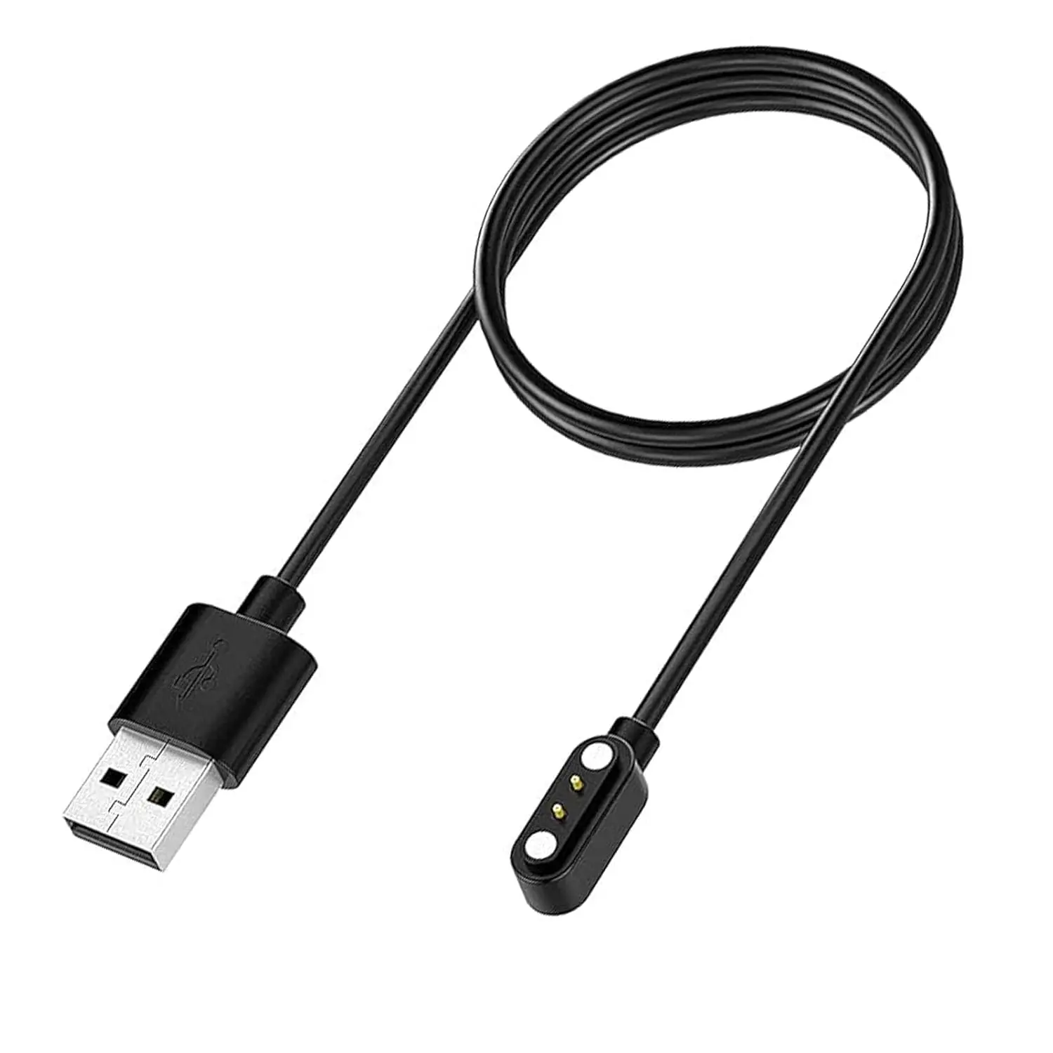 Compact Copper Magnetic USB Smartwatch Charger Cable - 3.3ft Business Travel Replacement, Fast Easy Charging, Fit for ID208, GTX20, IDW13/15/16/17/19/20/25/26/28 & More, All Ages Accessory (ID-Cable), 100Cm/3.3Ft