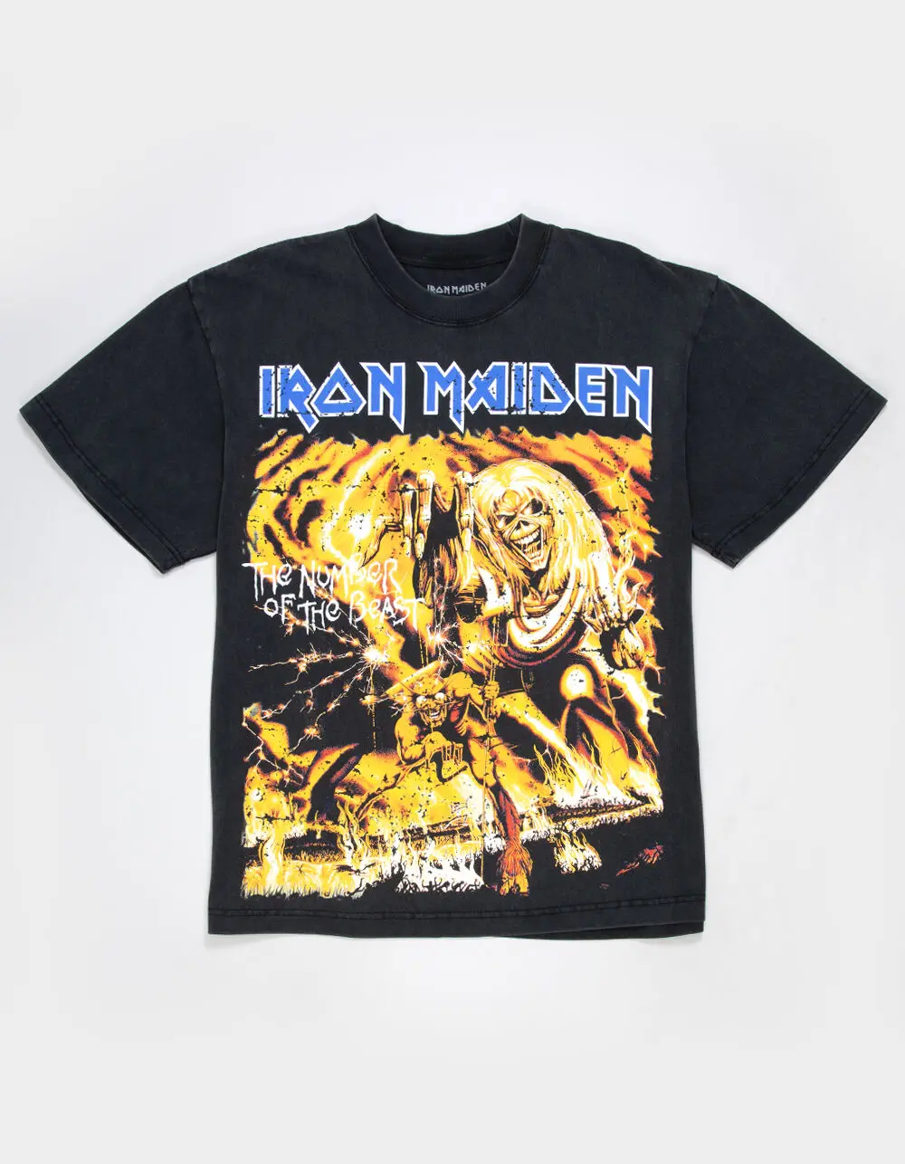 IRON MAIDEN Number Of The Beast Fire Mens Boxy Tee