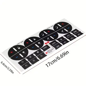 31Pcs Car Button Stickers Repair Kit - Steering Wheel Center Console Radio HVAC Decals with Labeled Icons, Fix Faded Worn Dashboard Controls, Universal Fit Automotive Interior Accessories, Budget Car Styling Renovation