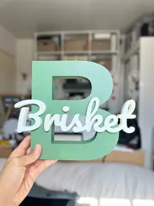 Personalized 3D Printed Name Sign | Custom Initial Name Decor