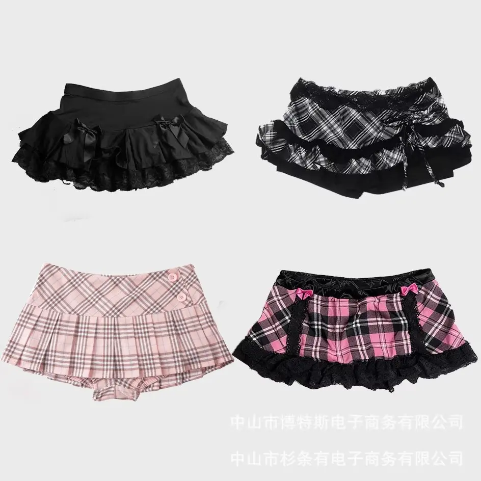 Leopard Print Ruffled Mini Skirt with Lace Trim and Tiered Design for Women