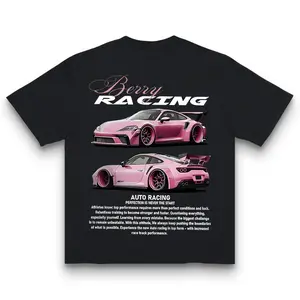 Berry Racing Auto Perfection Graphic Tee - Pink Porsche Design Shirt for Motorsport Fans