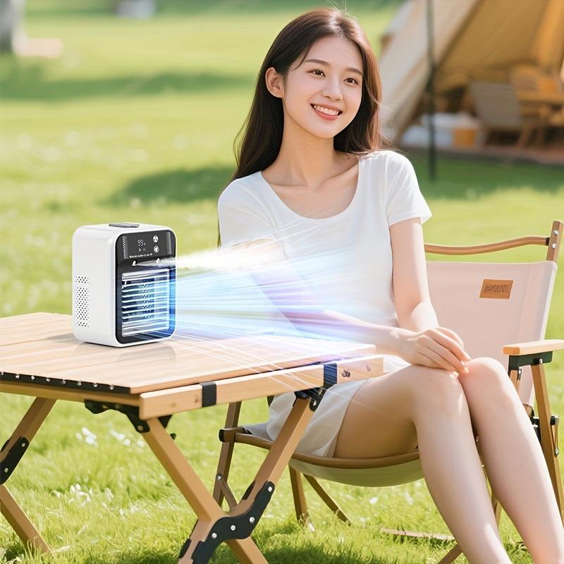 Fan Portable Air 3-in-1 Fan with 2 Mist Speeds – Personal Mist Cooler for Bedroom, Office & Camping Fan 2026 Fan Portable Air 3-in-1 Fan with 2 Mist Speeds – Personal Mist Cooler for Bedroom, Office & Camping Fan 2026
