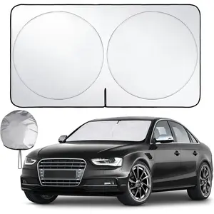 Windshield Sun Shade - Car Sun Shade Windshield, Foldable UV Ray Reflector car Shade Front Windshield, Sun Visor for Car Keeps Your Vehicle Cool, for Most Sedans SUV and Trucks - Medium 59 x 31.5 in