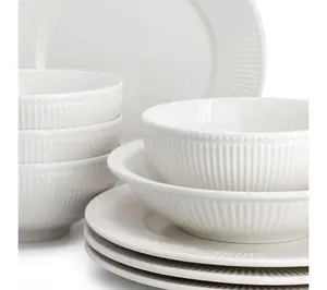 Elama Kate 16 Piece Double Bowl Porcelain Dinnerware Set