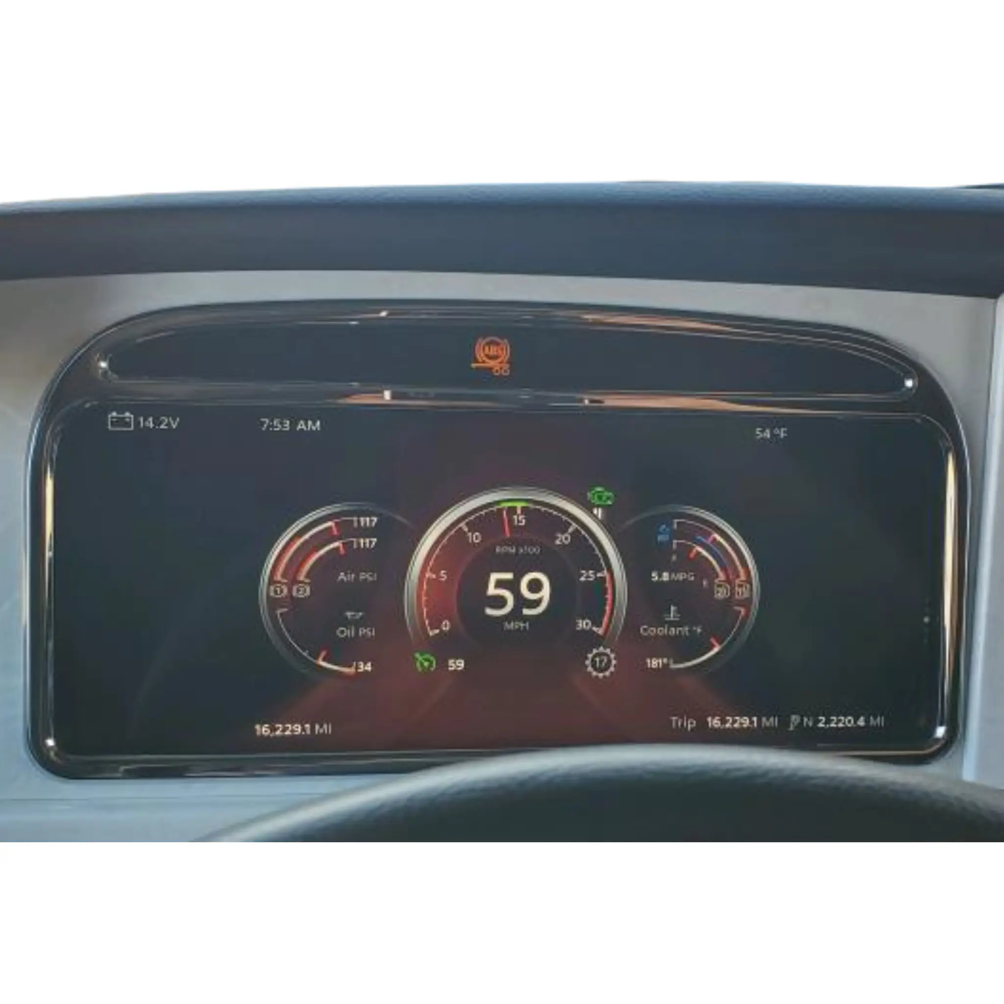 Rockwood 2023 Digital Dashboard Display Bezel - Chrome Plated Billet Aluminum Interior Molding, Durable & Corrosion Resistant Peterbilt Car Interior Accessory for All Seasons