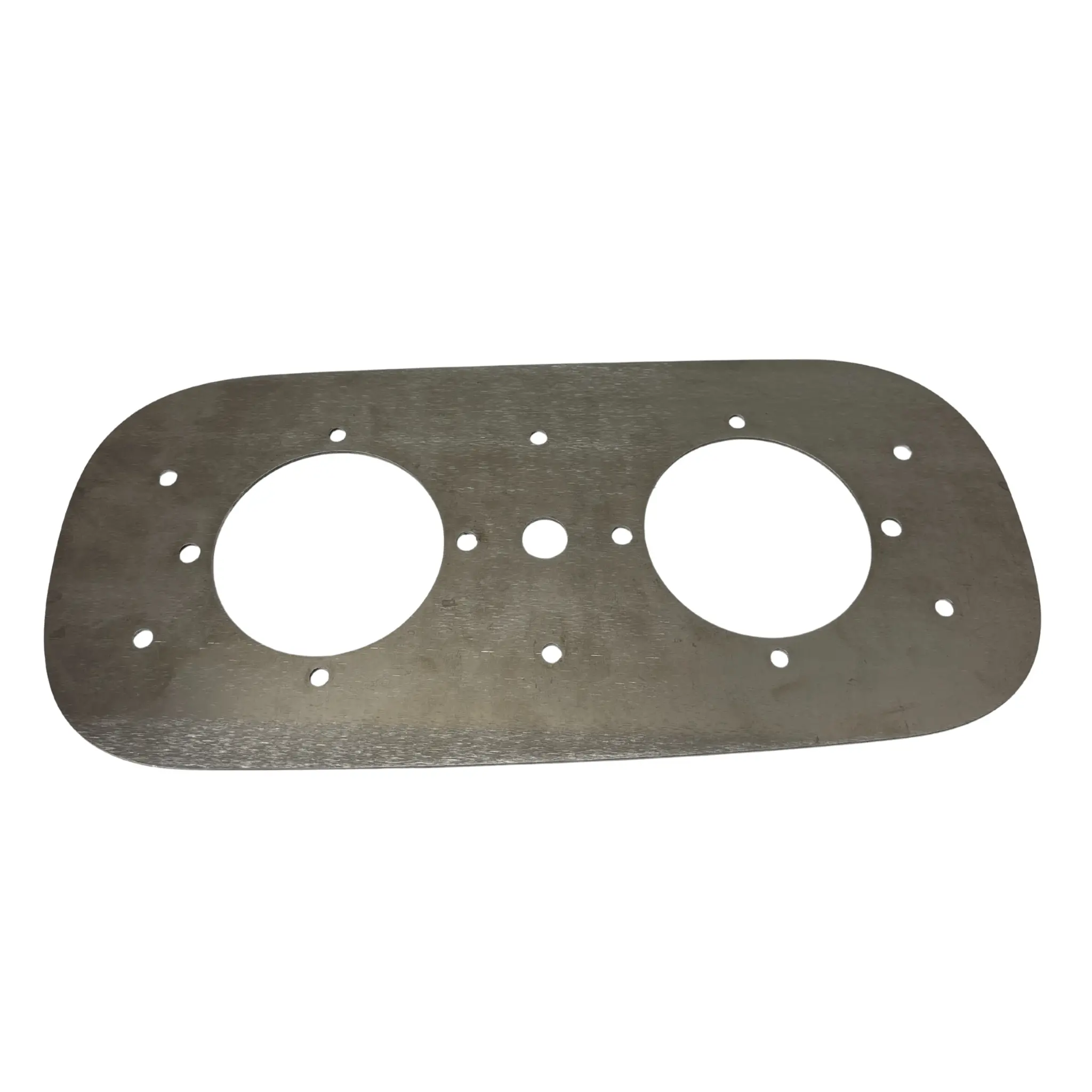 JML Kustoms Custom Aftermarket Stainless Steel Peterbilt Sleeper Light Plate - 2 Watermelon Cutouts, 379 and 389 Sleeper Cabs Fit