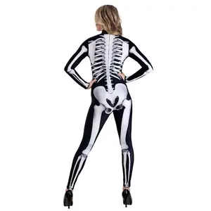 Women's Jumpsuit Skeleton Costume