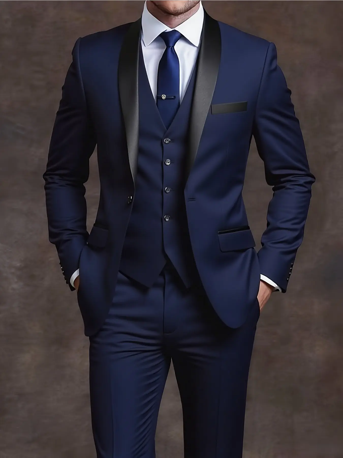 Men'S 3pcs Suit- Slim Fit Tuxedo Set for Weddings& Formal Occasions, Black Suit with White Shirt& Pants, Perfect for Office Meetings and Elegant Events, Formal Attire | Slim Fit Suit | Durable Wedding Wea
