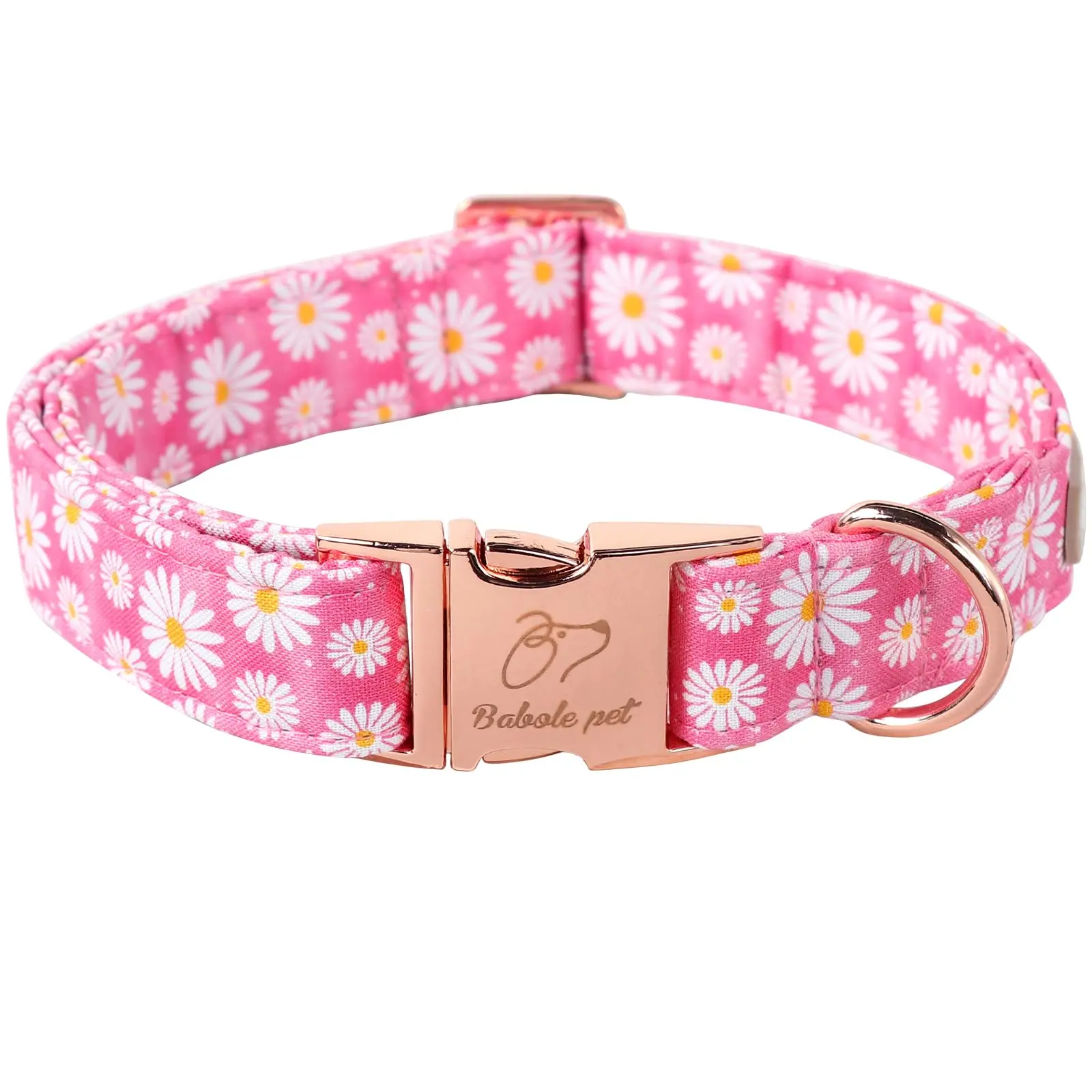 Babole Pet Cotton Dog Collar - Spring & Summer Use, Safety Metal Buckle, Adjustable for Small, Medium & Large Dogs, Puppy Collar Pet Supplies tiktokshopbacktoschool