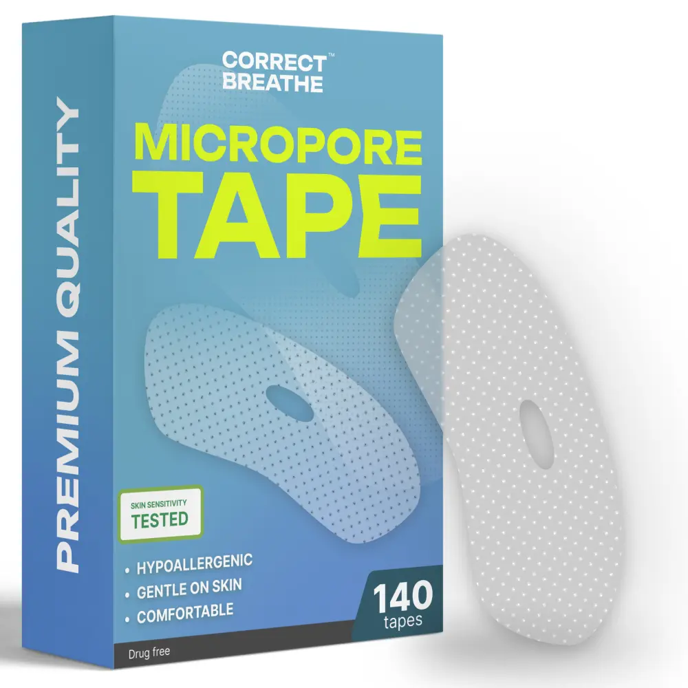 CorBreev Mouth tape (140 Pack) - Skin-Friendly, Hypoallergenic, Easy to Apply & Remove, Reduce Snoring