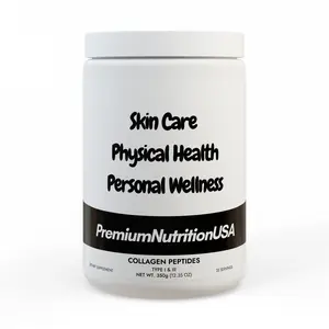 PremiumNutritionUSA Premium Collagen Peptides Type I & III Supplement 350g for Skin Hydration Joint Support Non-GMO US Made - Healthcare