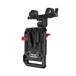 SmallRig V Mount Battery Plate, V-Lock Mount Battery Plate with 15mm Rod Clamp & Adjustable Arm for Power Supply - 2991