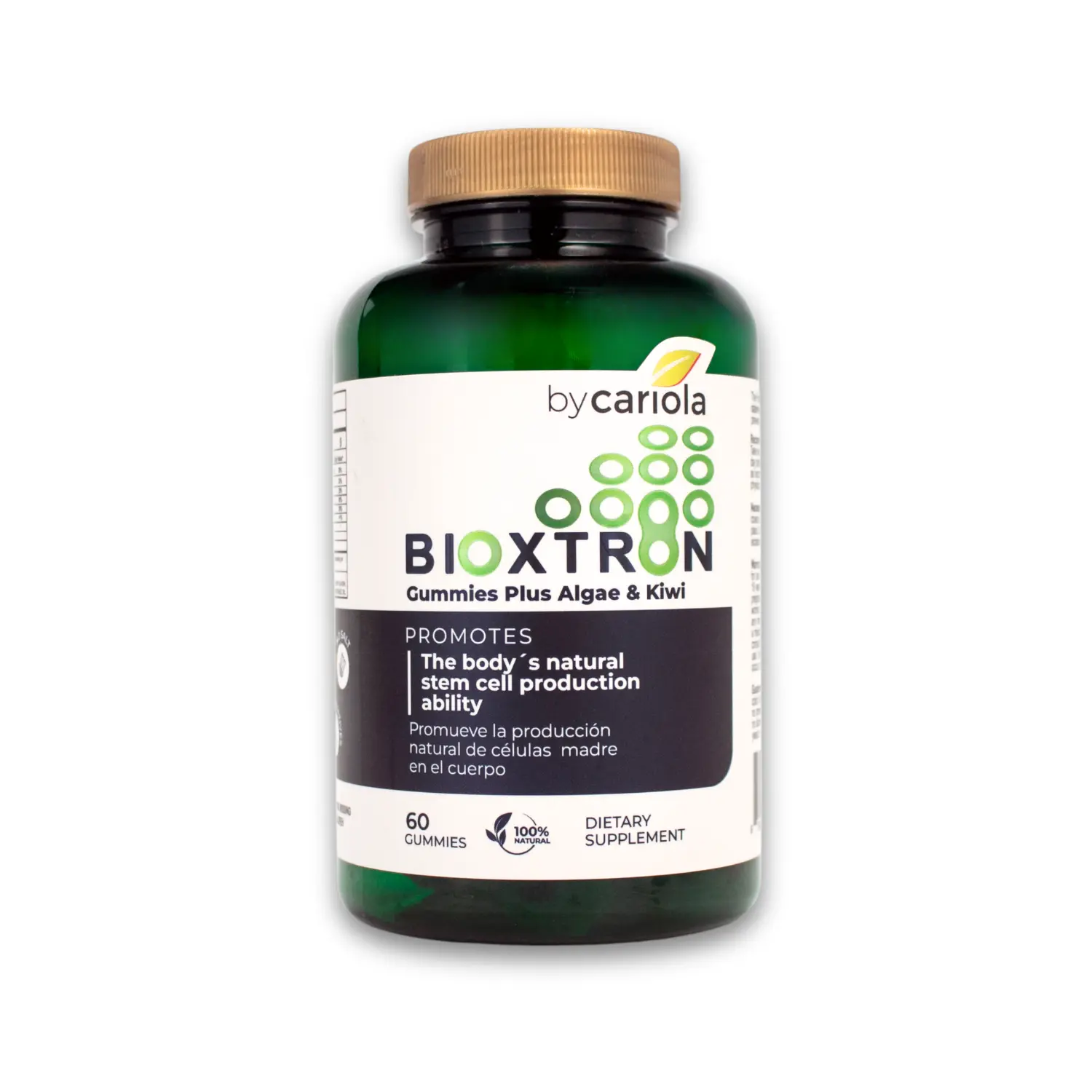 Bioxtron Stem Cell Boost Gummies – Natural Regeneration Support with AFA Algae Spirulina & B Vitamins – Kiwi Flavor – 60 Gummies Supplement for Joint Health Energy & Metabolism