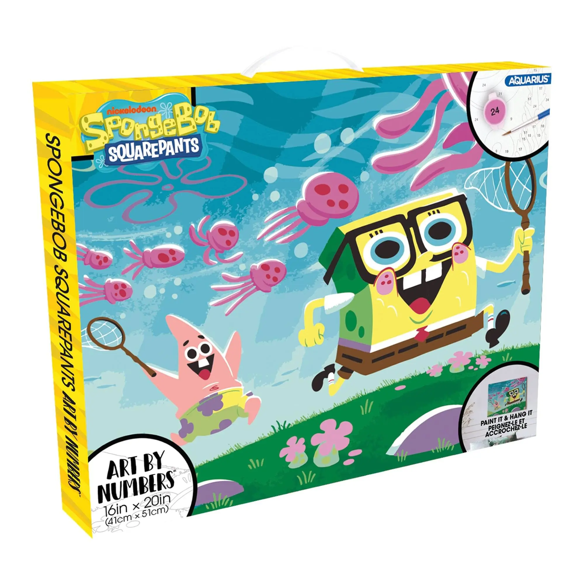 SpongeBob SquarePants Art by Numbers Painting Kit, 16x20 in, Creative Gift for Birthdays, Suitable for Ages 12+, Adults to Create Stunning Work of Art, Paint By Numbers, Ultimate Gift