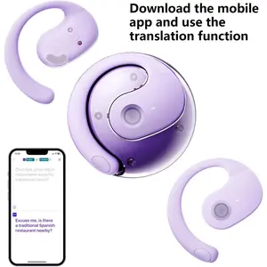 Bluetooth Wireless Earphones for Christmas Gifts NEW Earphone Wireless Bluetooth 5.4 OWS Waterproof Sport Headsets Support Playing Music Headphones Noise Reduction Headphones with Mic