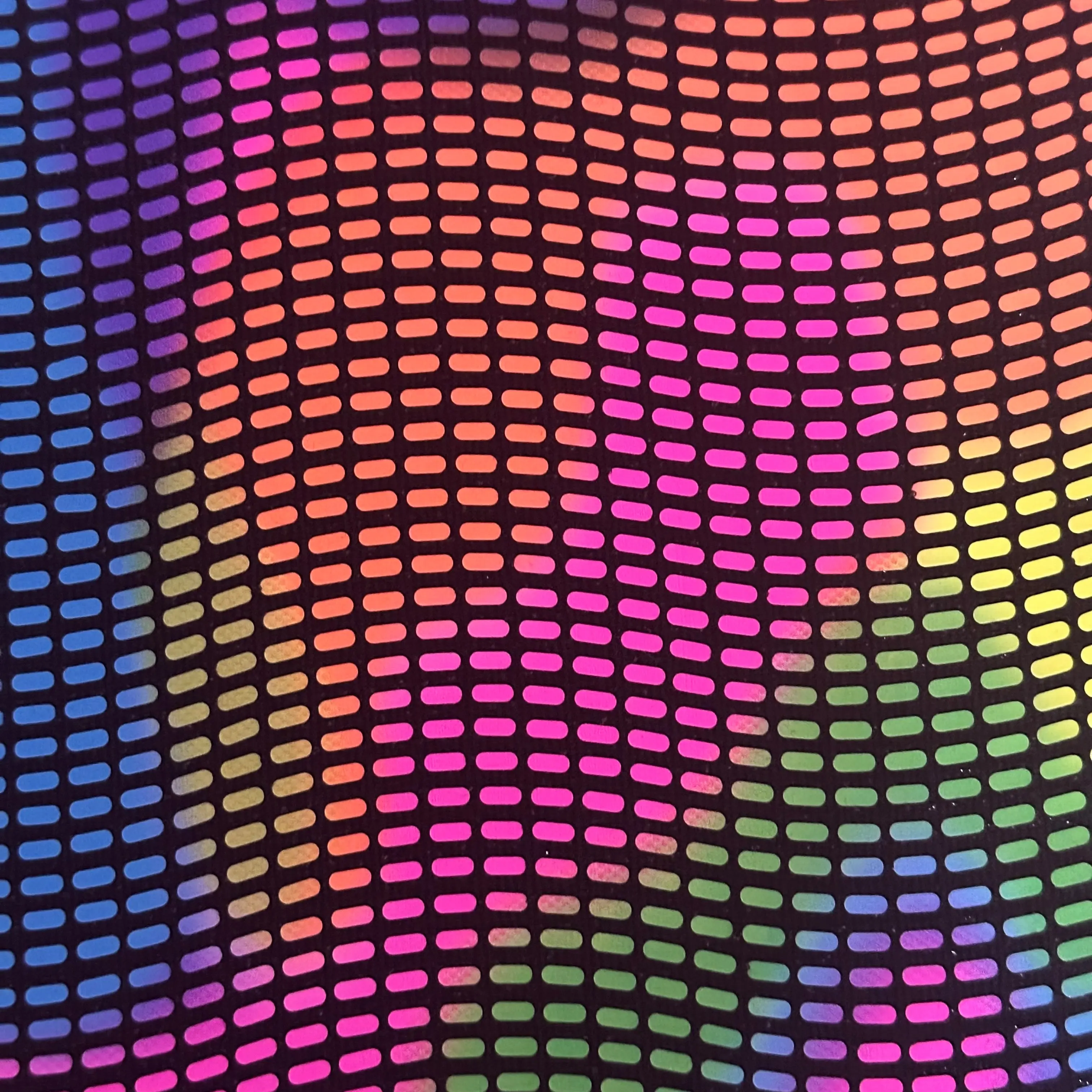 Neon Translucent 5%-Metallic Square Sequin Fabric - 4-Way Stretchable Nylon Blend, 58/60in Wide x 50in Long, Durable, Easy Handling, Hand Wash Only, Ideal for Dancewear, Dressmaking