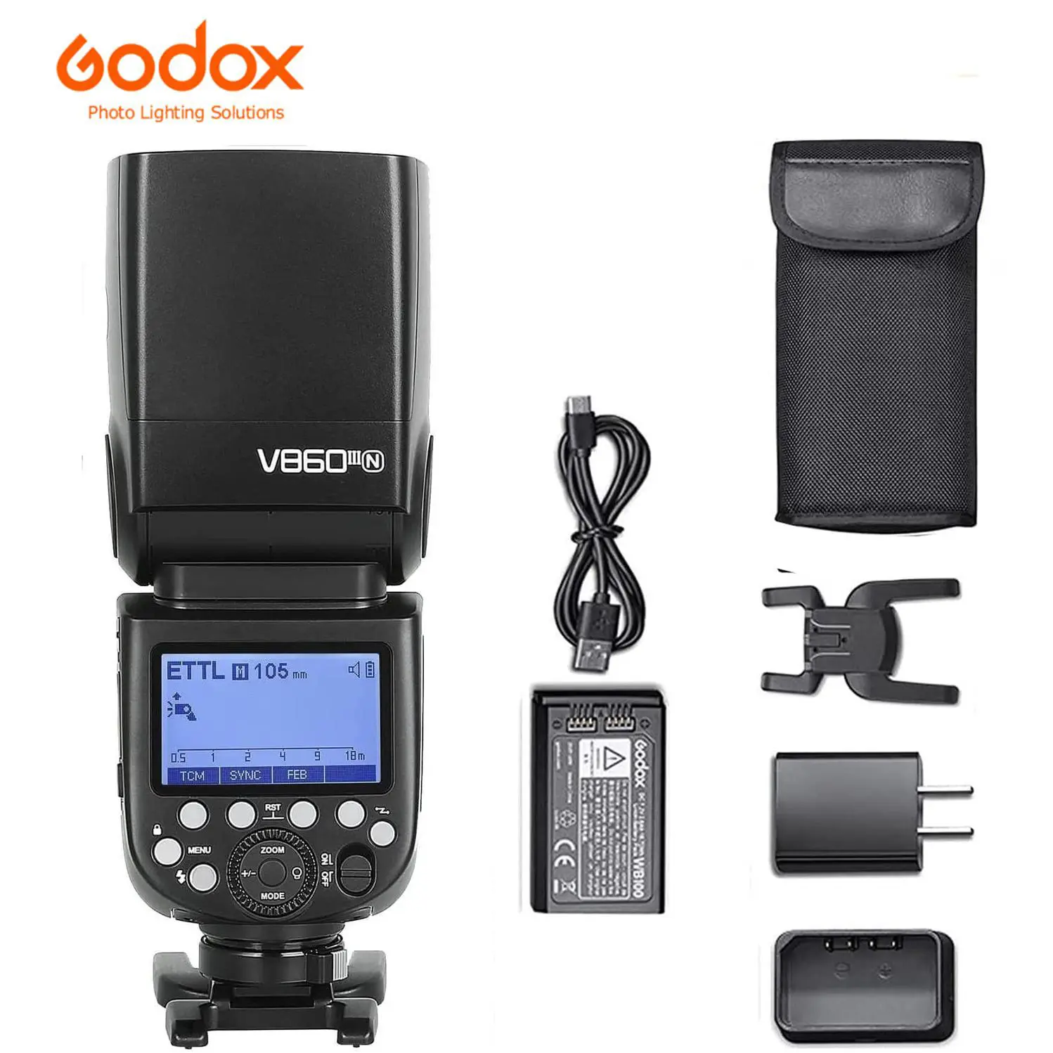 Godox V860III-N Camera Flash for Nikon Camera Flash Speedlight Speedlite Light,2.4G HSS 1/8000s,480 Full-Power Flashes,7.2V/2600mAh Li-ion Battery,0.01-1.5s Recycle Time,10 Levels LED Modeling Lamp, Photography Camera Accessories, Accessories