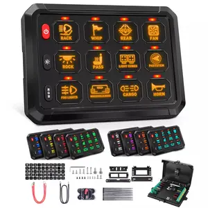 Electronic Relay System 12/24V Car Touch Switch Panel DIY Backlit Universal Circuit Control Panel for Car Truck Offroad RV Van
