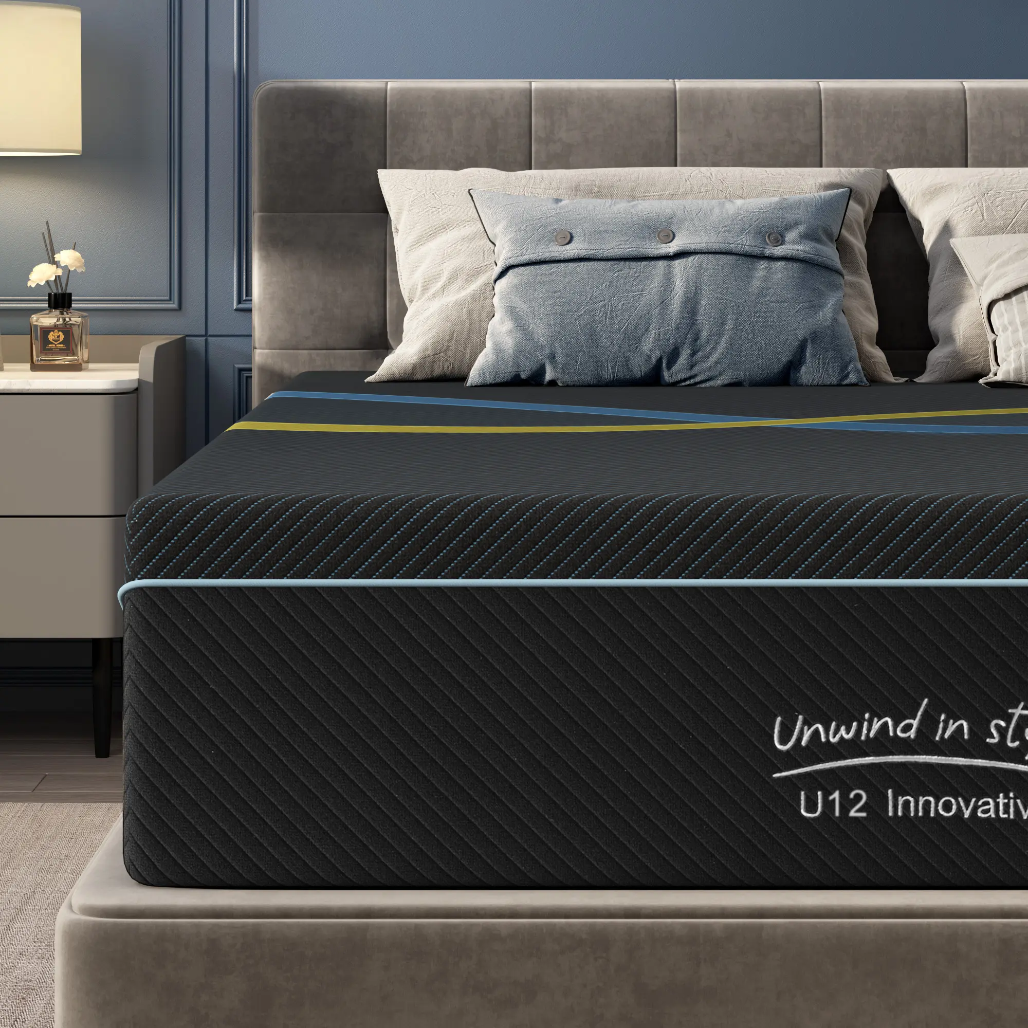 Mattress Multi-Layer Memory Foam Mattress - Medium Firmness with Bamboo Charcoal & Green Tea Infusion