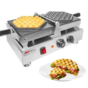 AP-113 Bubble Waffle Maker Machine | Swing Type Bubble Waffle Iron | Improved Manual Thermostat | Nonstick Coating