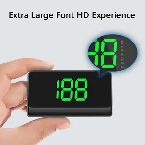Plug & Play Car Head-Up Display | GPS Digital Speedometer with Anti-Glare Sunshade Hood, Large Clear Font  Display, Real-Time Smooth Speed Tracker for Cars & Trucks