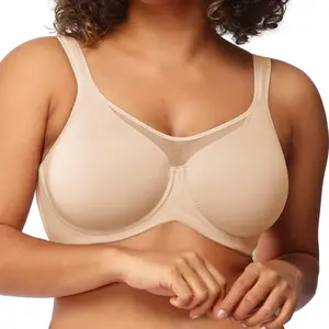 Women's Max Control Underwire Sports Bra High Impact Plus Size with Adjustable Straps Unlined Bra