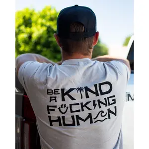 MEN'S BE A KIND HUMAN TEE - GREY