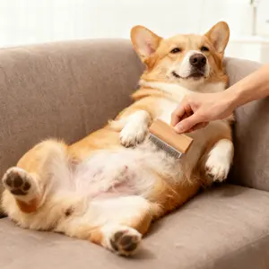 Wooden Grooming Tool for Dogs, Cats & Horses, Professional Pet Groomer, Painlessly Remove for Short & Long Hair, Fur & Dirt - 5 Inches