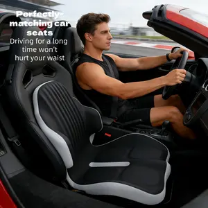 Ergonomic Office Chair & Seat Cushion Set — Wing-like design for close support, integrated lumbar cushion, breathable textured pattern, non-slip base compatible with cars, desks, and gaming chairs; alleviates back discomfort—a practical gift