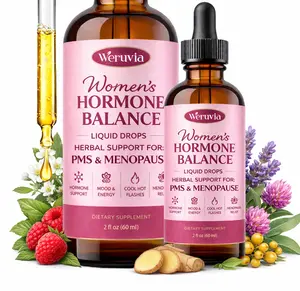 Hormone Balance Drops | Featuring Black Cohosh, Nettle, Red Raspberry Leaf, Chaste Tree Berry, and More | Relieves Menopausal Symptoms, Hot Flashes, and PMS | Vegan Formula | 2 fl oz Liquid Herbal Supplement Menopause Complete Bundle
