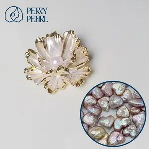 【Peony Brooch】+【Burning Love】-3-4 pieces（ Min 3 pearls inside as gift）