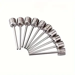 10pcs Stainless Steel Basketball Football Volleyball Air Pump Needles, Durable High Pressure Tire Valve Tool, Easy-To-Use Active Sports Equipment Accessories