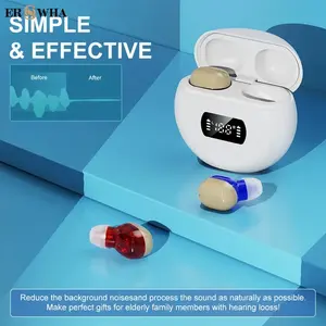 Rechargeable In-Ear Hearing Aids for Seniors, Noise Reduction, USB PD Charging, Portable Hearing Amplifier, Indoor Outdoor Use