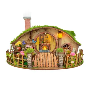 Book Nook Kit, 3D Wooden Puzzle, Creative Puzzle, DIY Bookshelf Decoration, Miniature House Model Set, Holiday Gift for Adults & Teens, No Battery & Glue Included