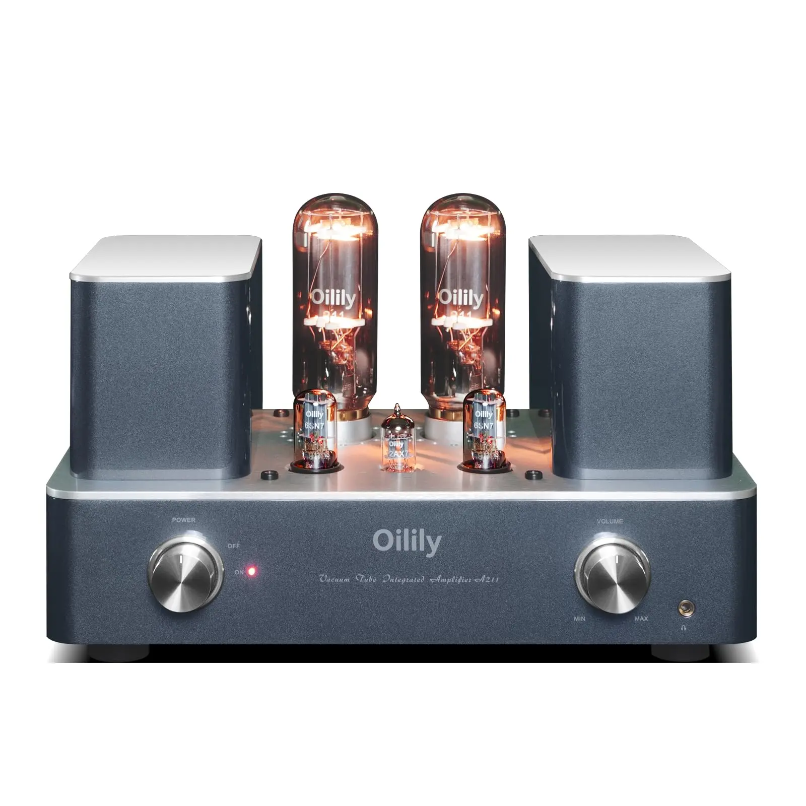 Oilily A211 Vacuum Tube Integrated Amplifier, 14W+14W Class A Single-Ended Tube Amplifier, 12AX7/6SN7/211 Tube Amp for High-Fidelity Audio, with 4Ω/8Ω Speaker Output