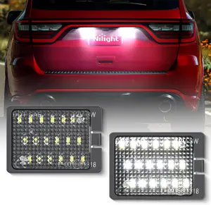 Nilight License Plate Lights Compatible with 2014 2015 2016 2017 2018 2019 2020 2021 2022 2023 Dodge Durango 6000K White Clear Lens 2PCS Pack Under Dash Lighting Waterproof Taillight, 6000K Brightness