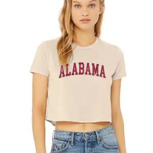 Women’s Vintage Varsity College Cropped T Shirt