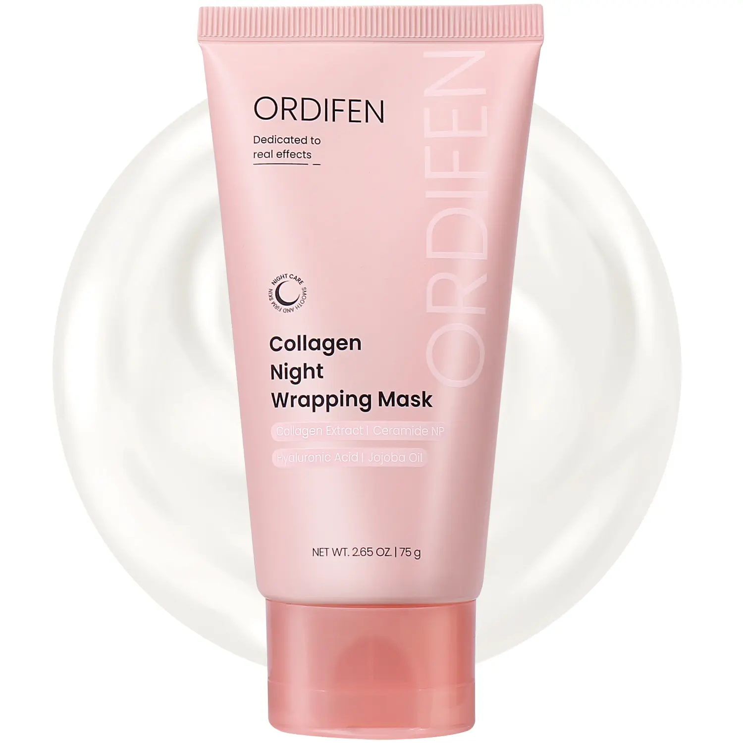 [ORDIFEN] Collagen Night Wrapping Peel Off Facial Mask - Elasticity & Hydration Care, Reduces Sagging & Dullness - Hydrolyzed Collagen For Glowing Skin - 2.65oz. Skincare
