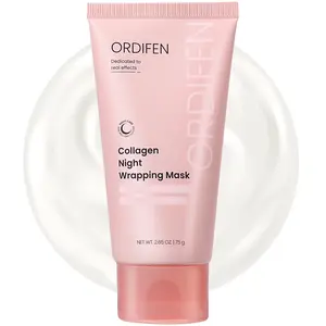 [ORDIFEN] Collagen Night Wrapping Peel Off Facial Mask - Elasticity & Hydration Care, Reduces Sagging & Dullness - Hydrolyzed Collagen For Glowing Skin - 2.65oz. Skincare